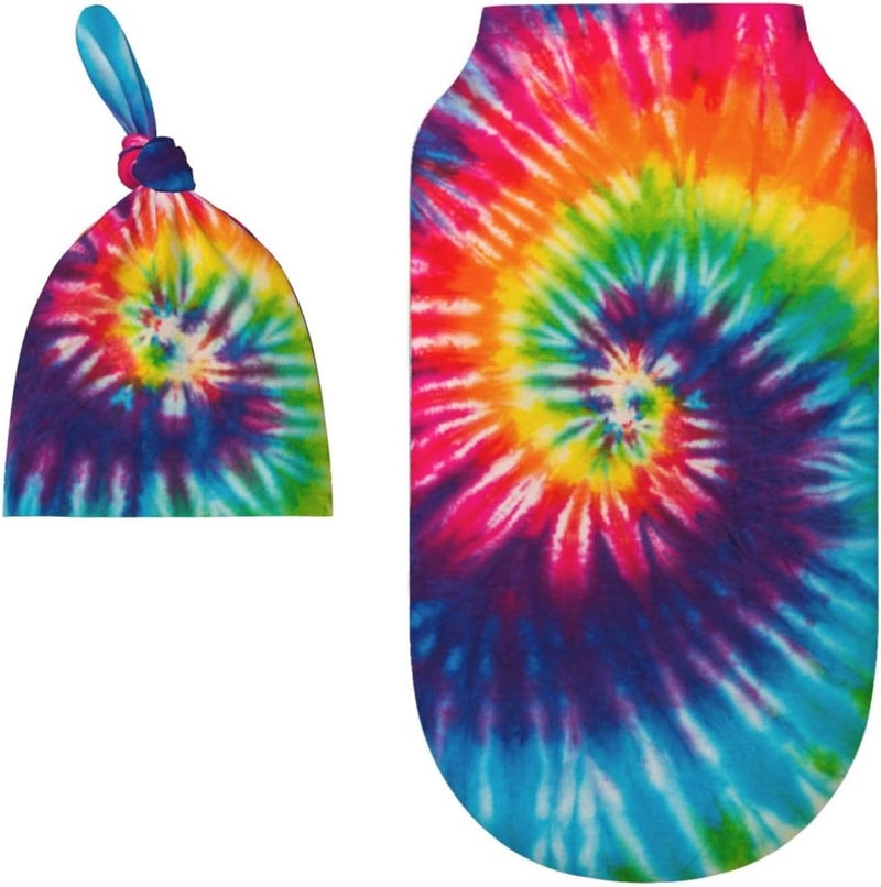 Figtihw Tie Dye Swaddle Blankets Newborn Receiving Blanket Baby Swaddle Wrap Soft Sleeping Sack for Baby Girls Boys - Image 2